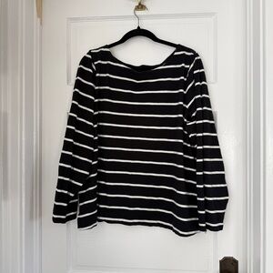 Old Navy Black and White Striped Women's Top